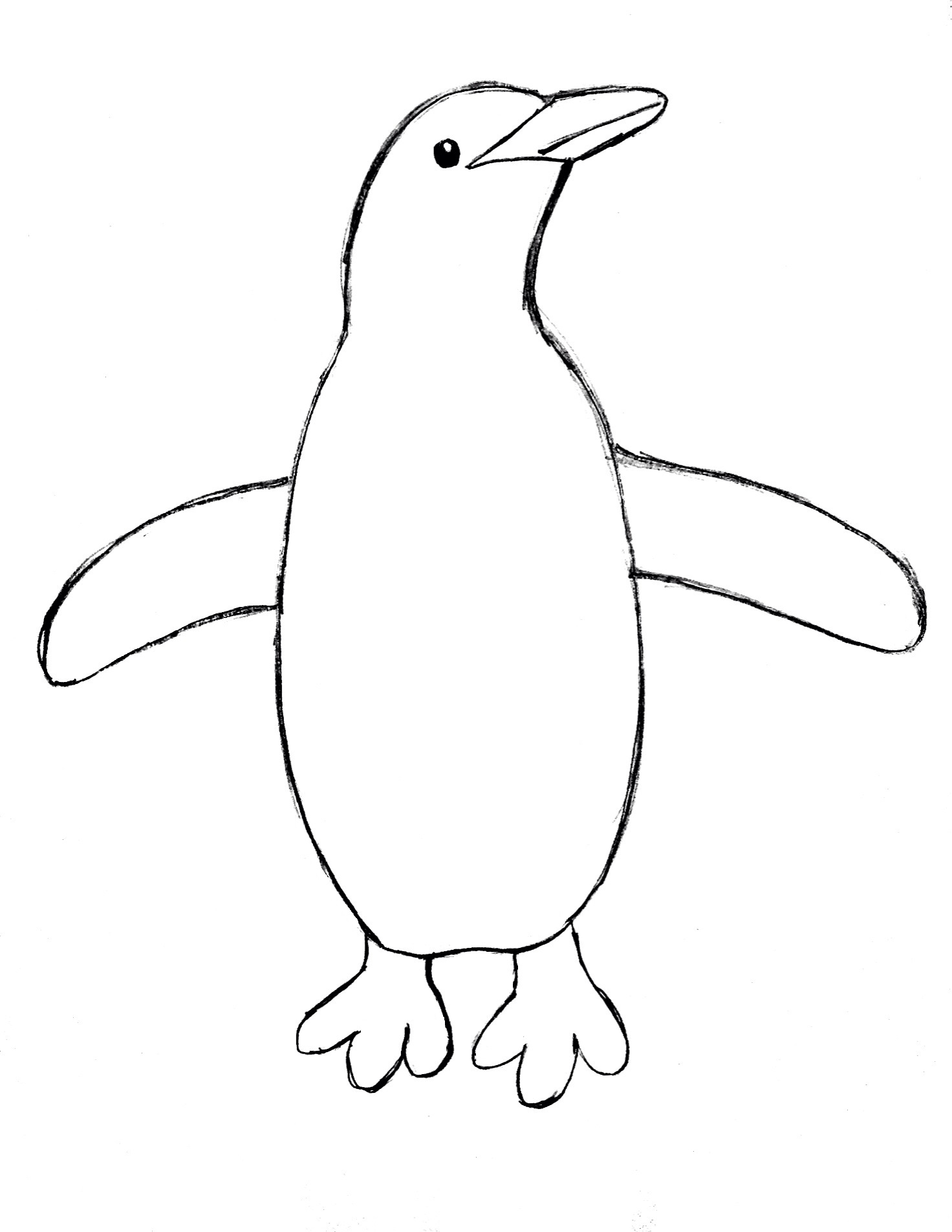 penguin drawing simple