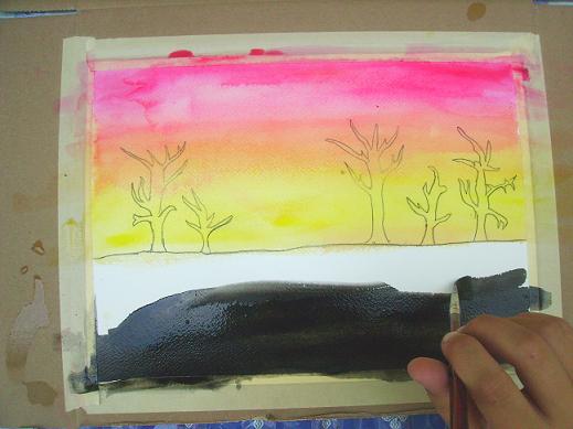 Featured image of post Sunset Easy Paintings With Water Colours