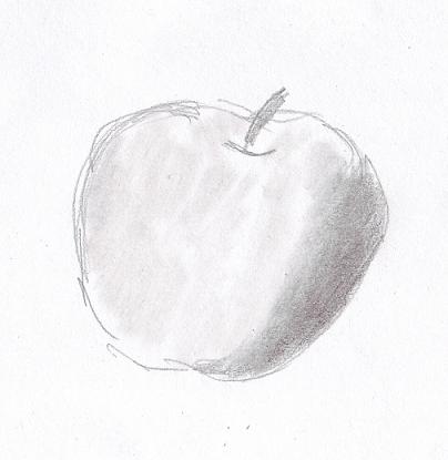 shaded apple sketch shaded apple sketch