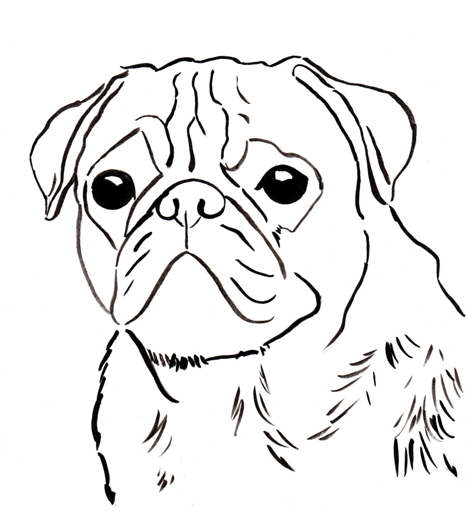 Free Pug Coloring Page To Download And Print 
