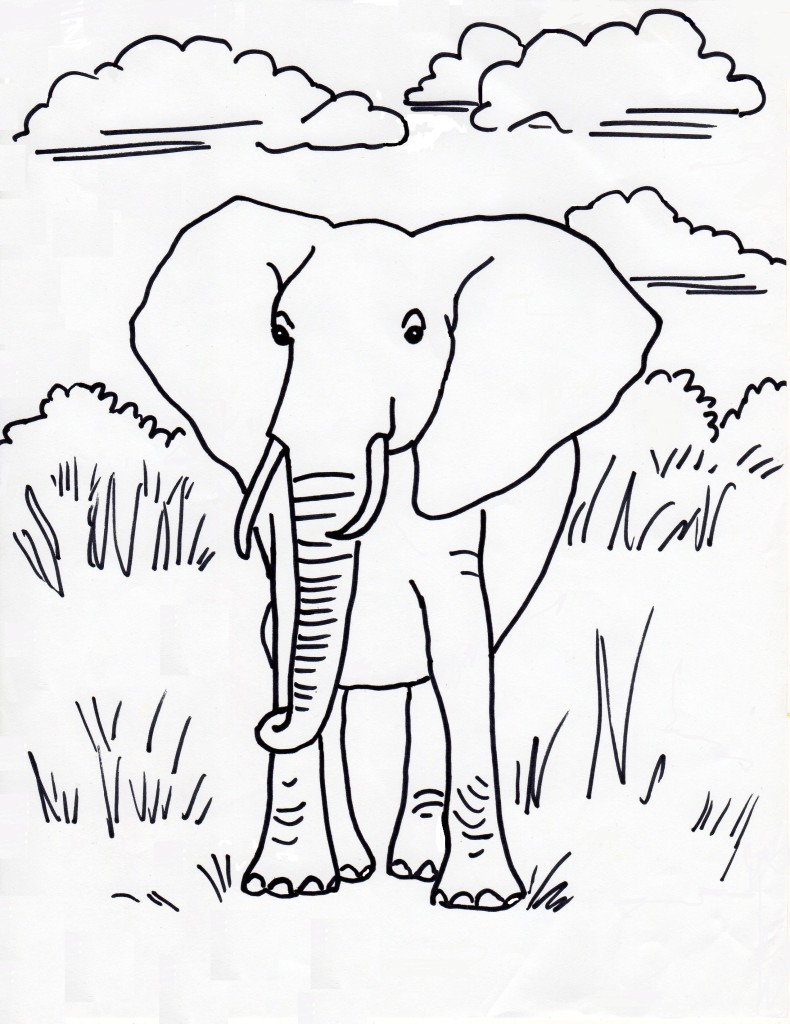 Download African Elephant Coloring Page - Art Starts for Kids
