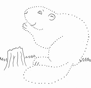 beaver dot drawing