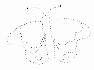 butterfly dot drawing