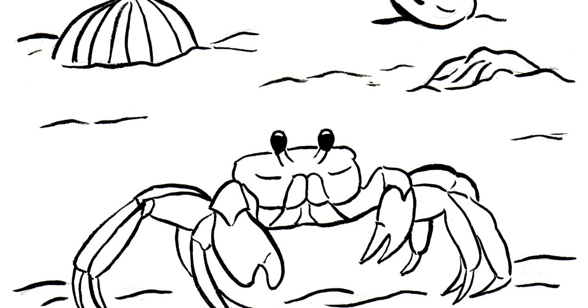 Ghost Crab Coloring Page | Art Starts