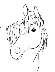 horse coloring page 3