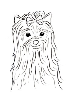 yorkshire terrier coloring page