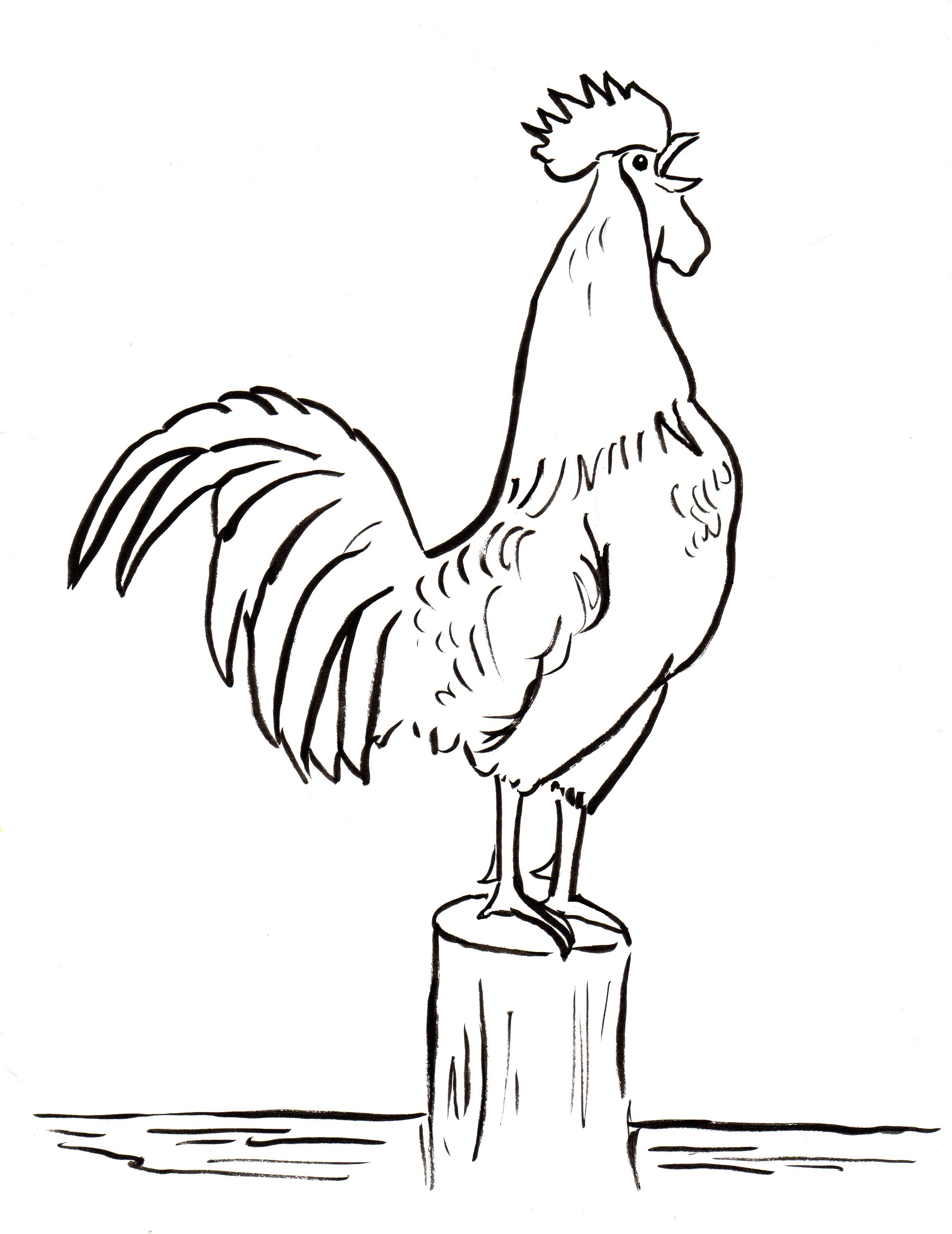 Download Rooster Coloring Page - Art Starts for Kids