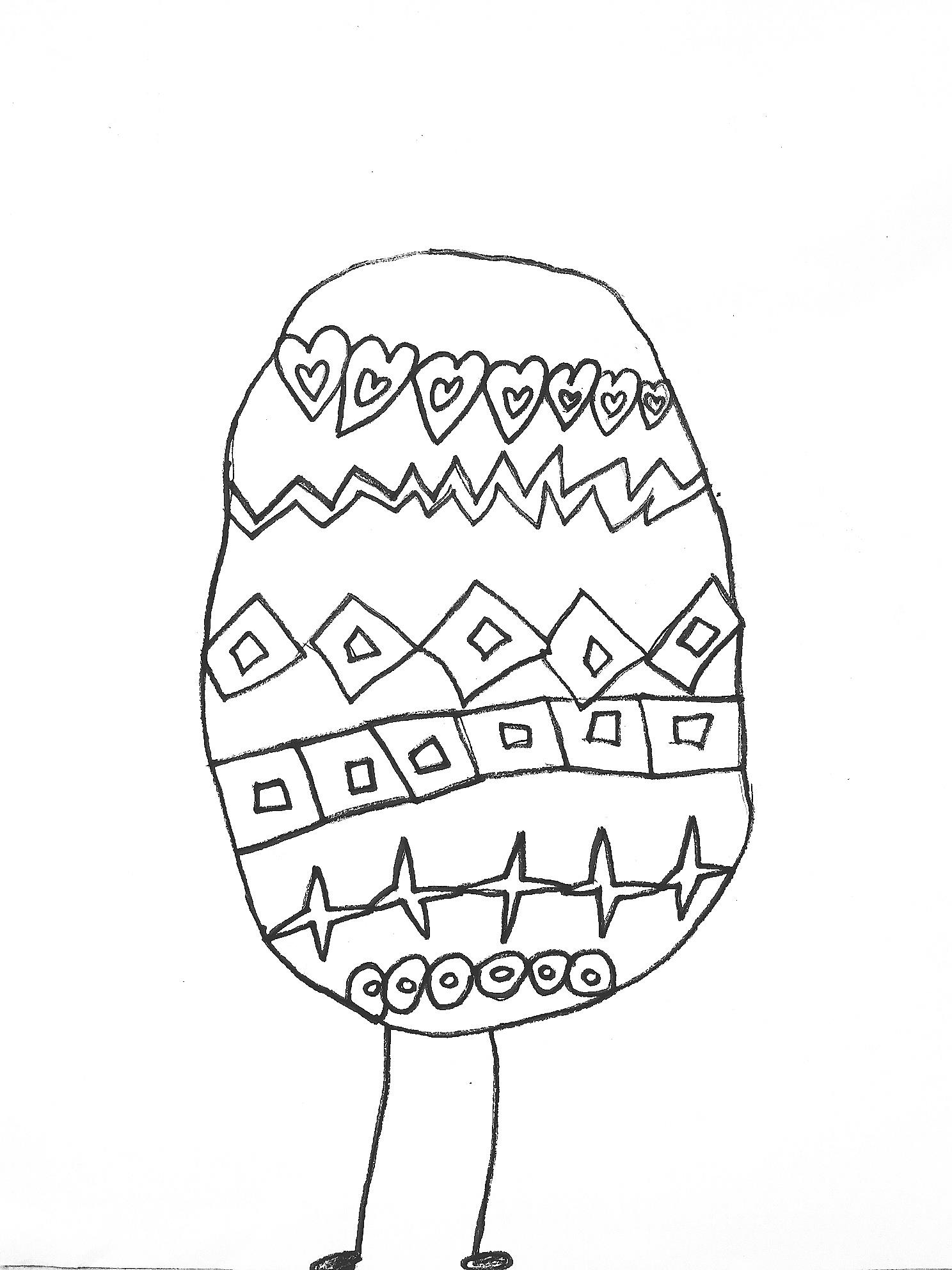 Easter Egg Coloring Page Art Starts