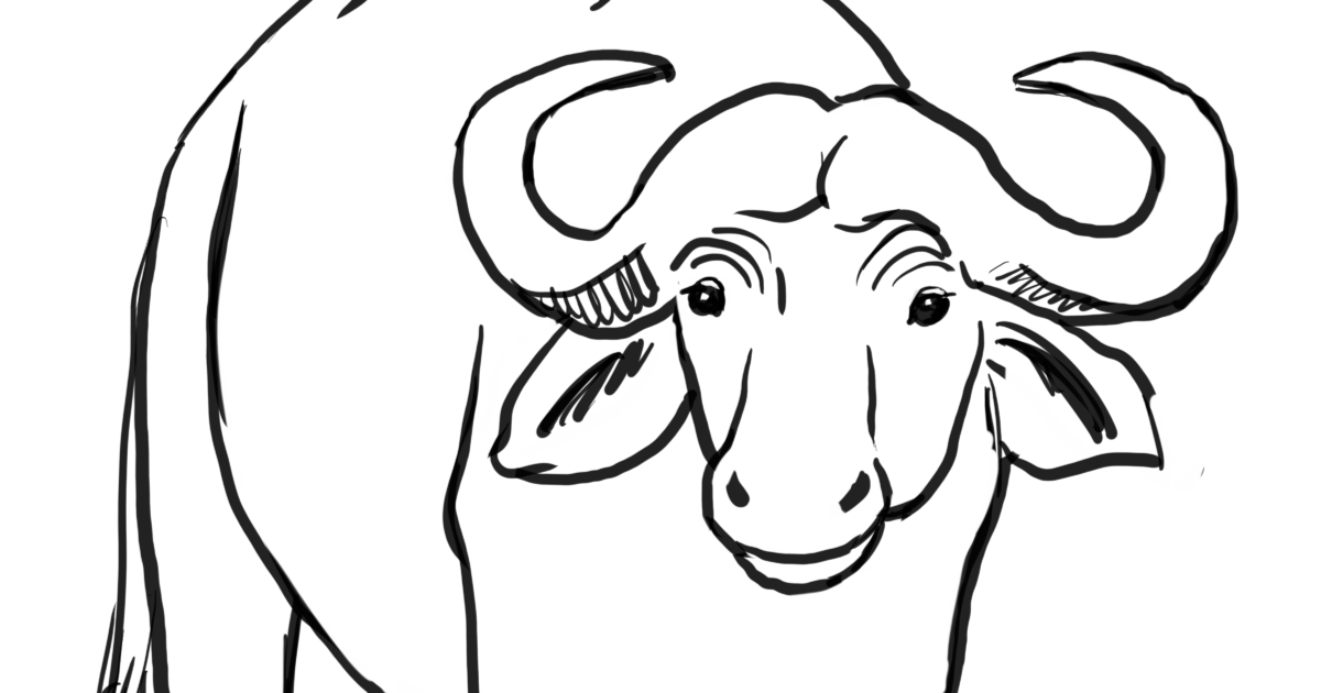 Water Buffalo Coloring Page | Art Starts